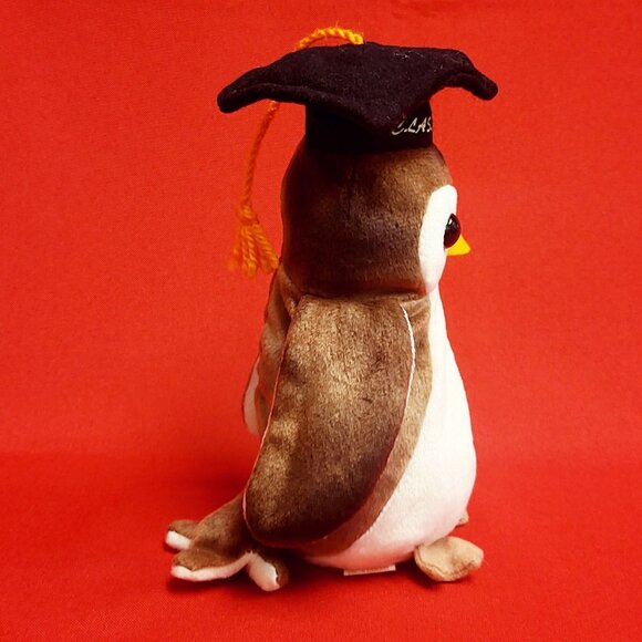 Ty Beanie Babies Wise The Graduation Owl1998 Animal Plush Stuff Toy - Picture 10 of 13